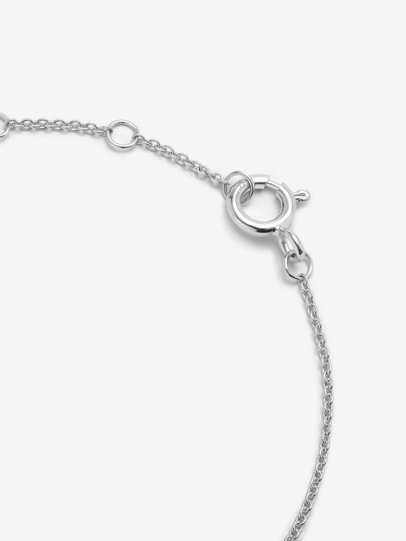 18K white gold bracelet with pave diamonds chain image number 4