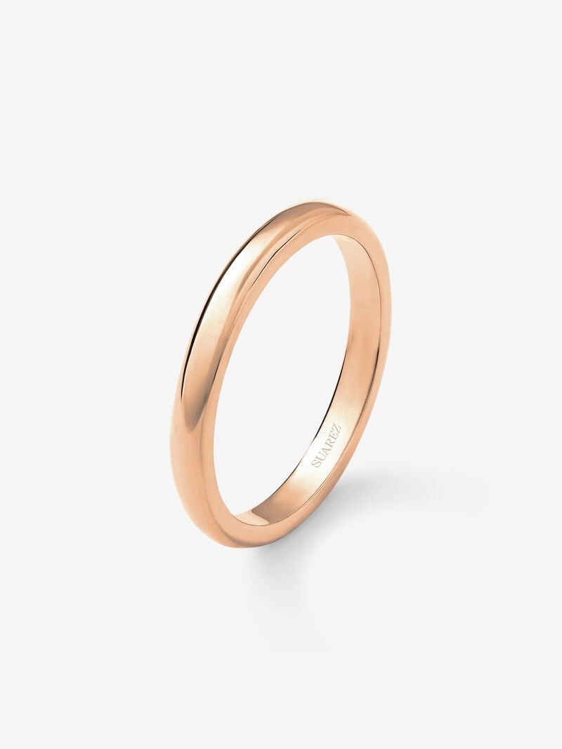 18K rose gold wedding ring image number 0