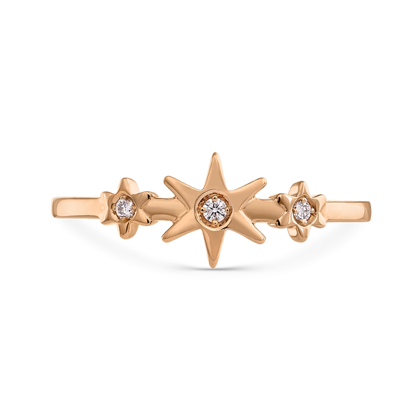 Anillo cinturón de Orion de oro rosa con diamantes, SO19079-ORD_V