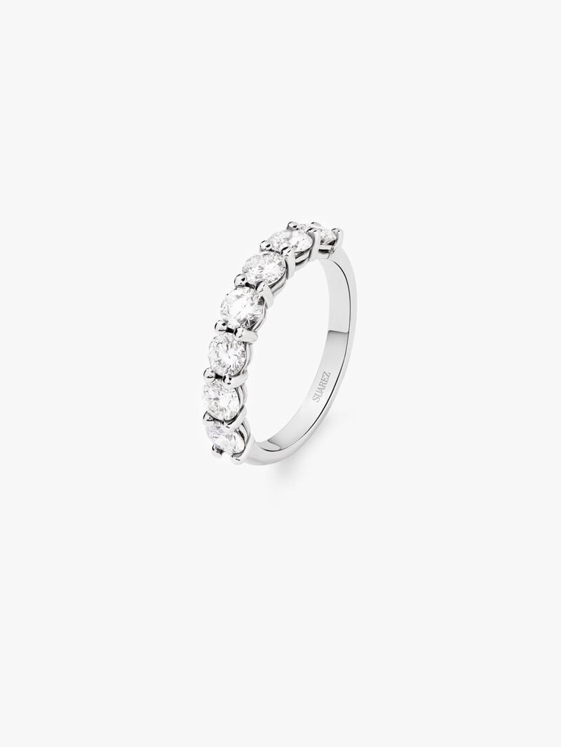 Half ring in 18K white gold with 10 brilliant-cut diamonds with a total of 0.71 cts image number 0