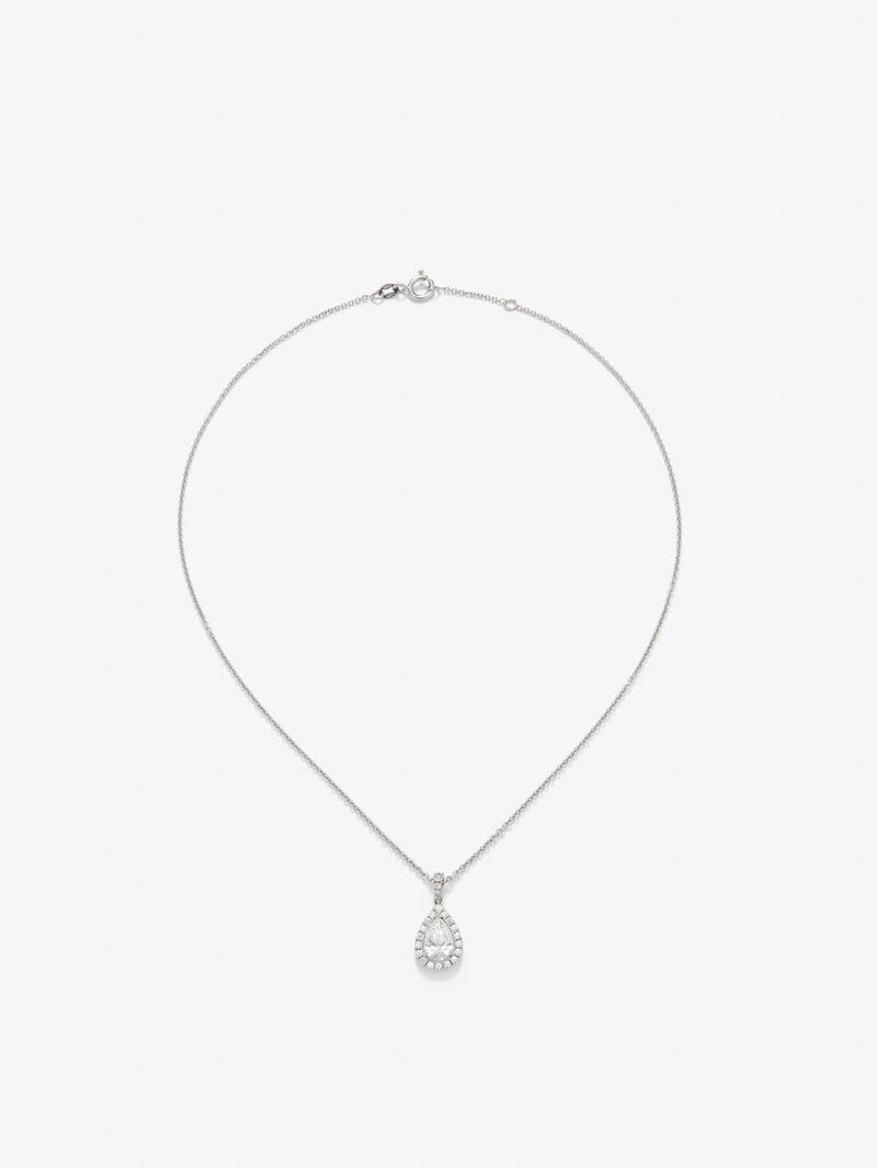 18K white gold pendant with white and bright white diamonds of 1.21 cts image number 0