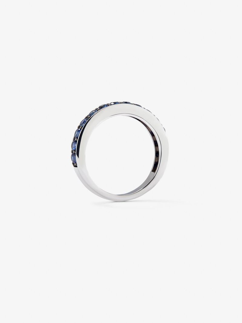 Half 925 silver alliance with 15 brilliant-cut blue sapphires with a total of 1.26 cts image number 4