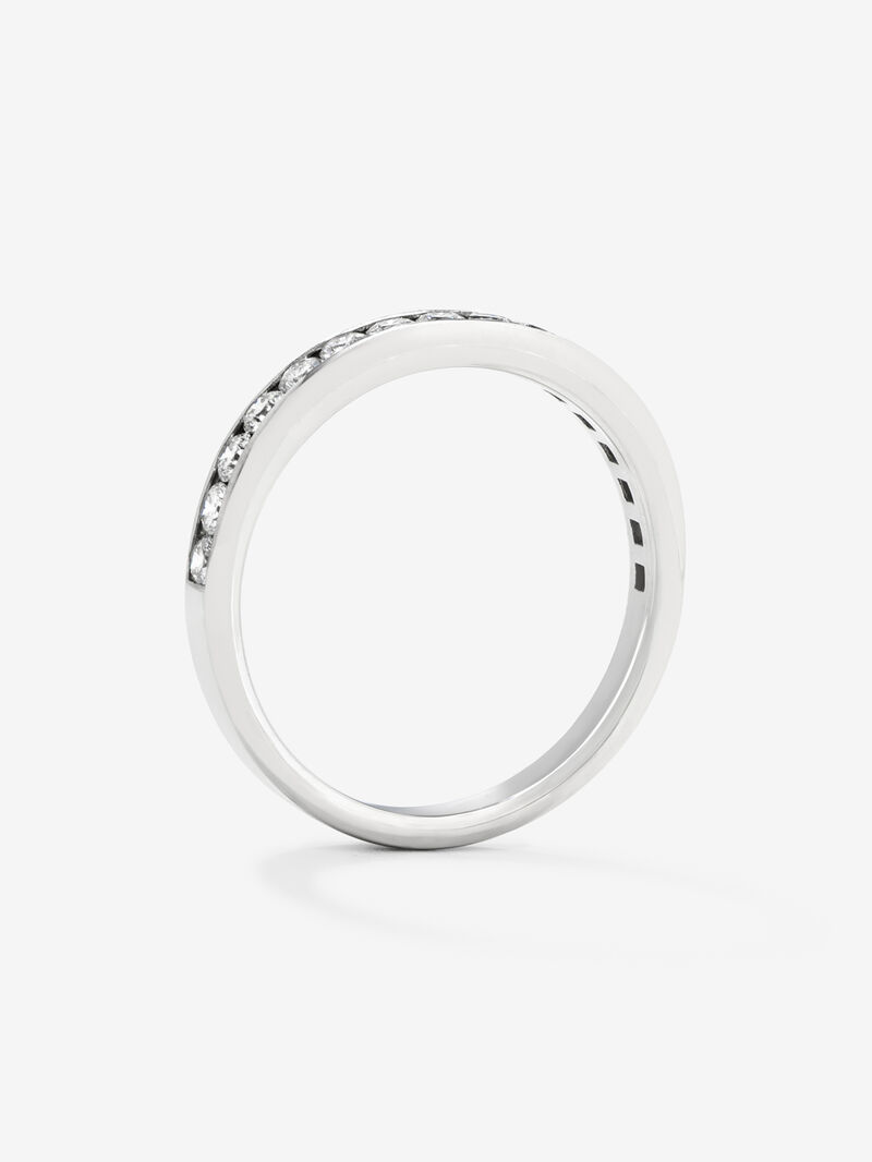 Half ring in 18K white gold with 16 brilliant-cut diamonds with a total of 0.5 cts image number 4