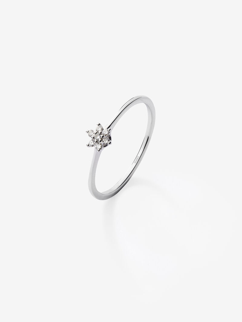 18K white gold ring with diamonds image number 0