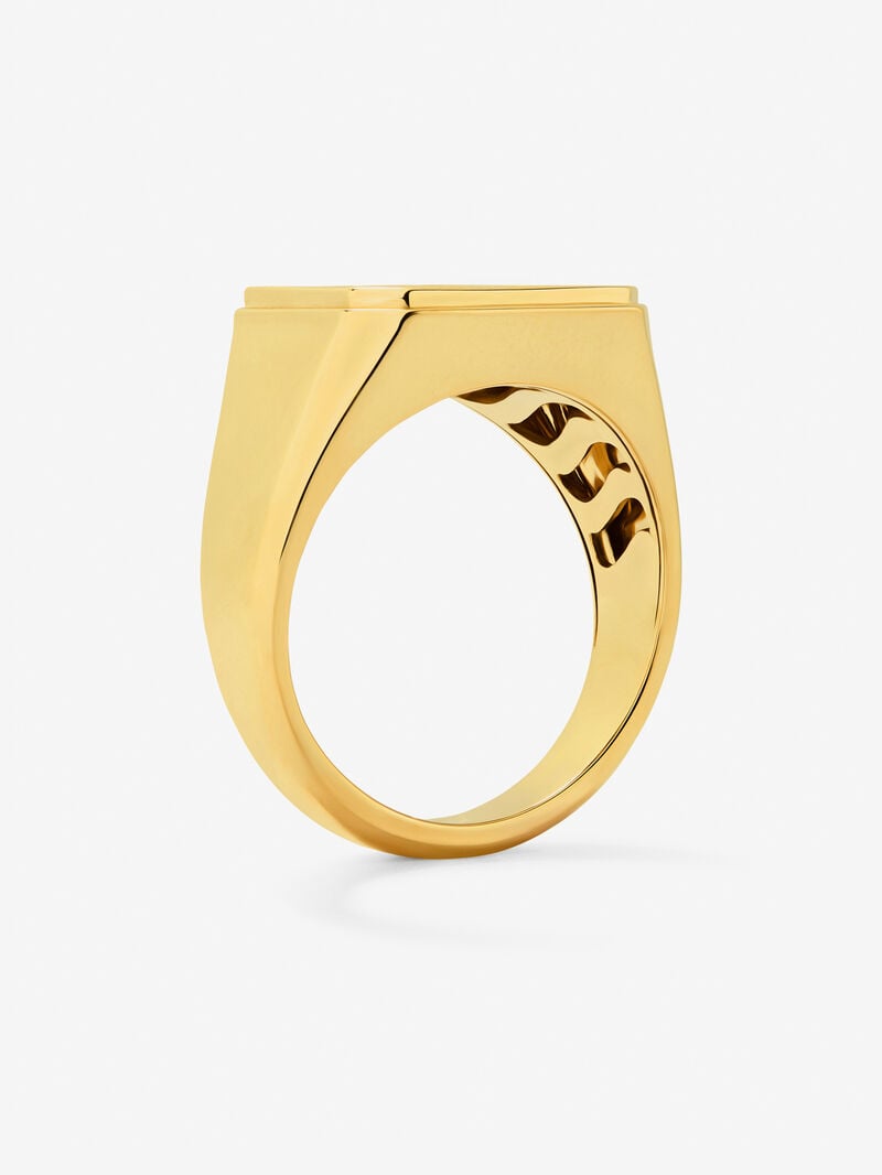 18K Yellow Gold Large Signet Ring image number 4