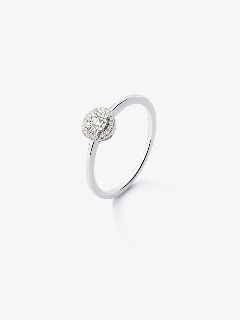 18kt white gold ring with 29 diamonds 0.10 carats image number 0