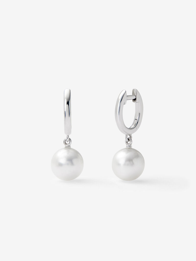 925 silver earrings with 8.5 mm Australian pearls image number 0