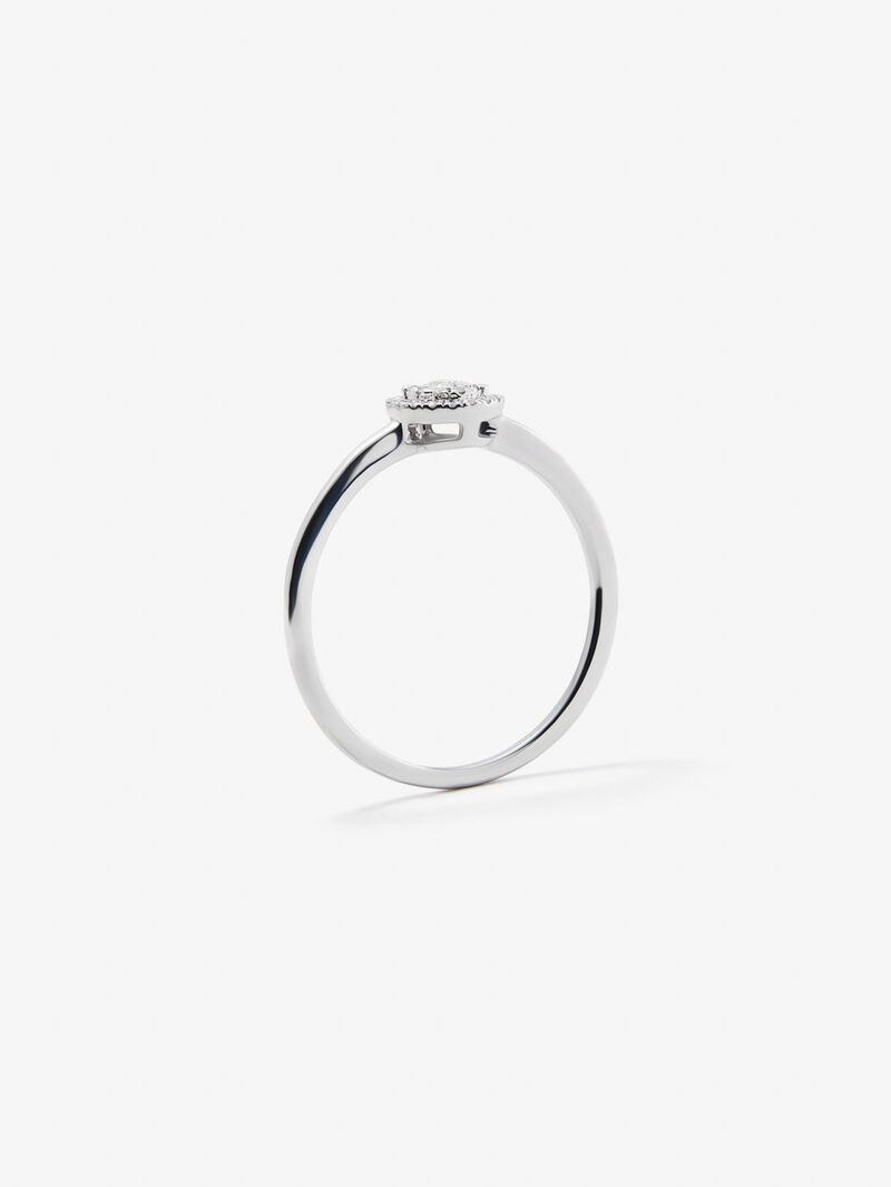 18kt white gold ring with 29 diamonds 0.10 carats image number 4