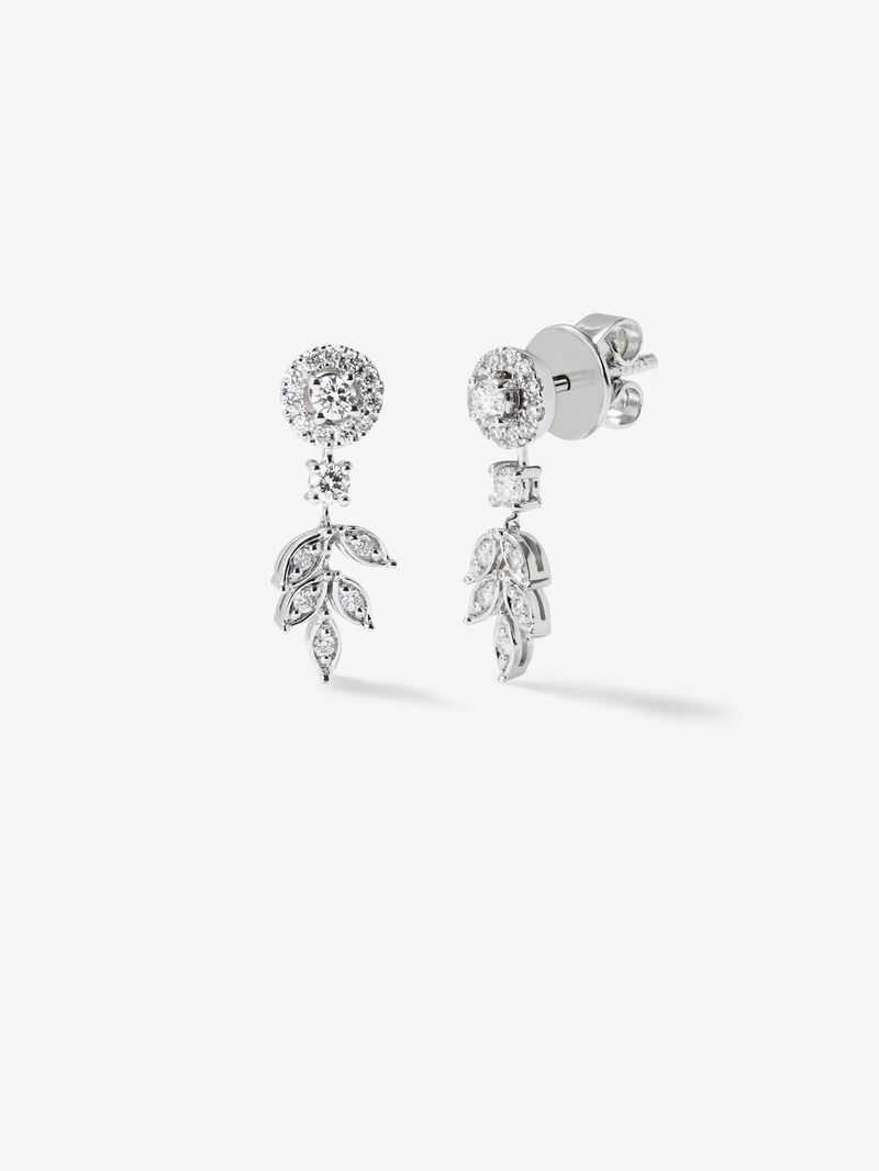 Detachable 18k white slopes with white diamonds in bright size and 1.31 cts bag image number 0