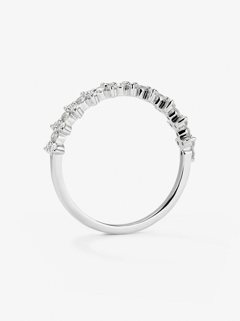 18K white gold ring with 30 brilliant-cut diamonds with a total of 0.38 cts image number 4