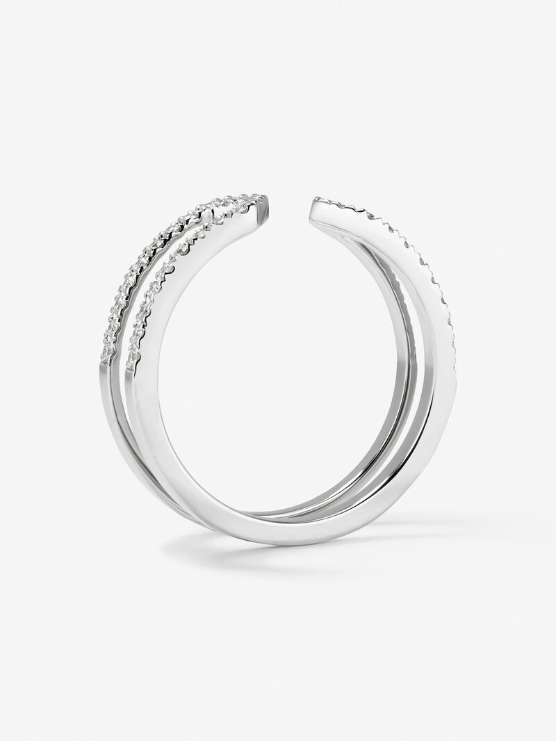 18K white gold ring with 40 brilliant-cut diamonds with a total of 0.32 cts image number 4