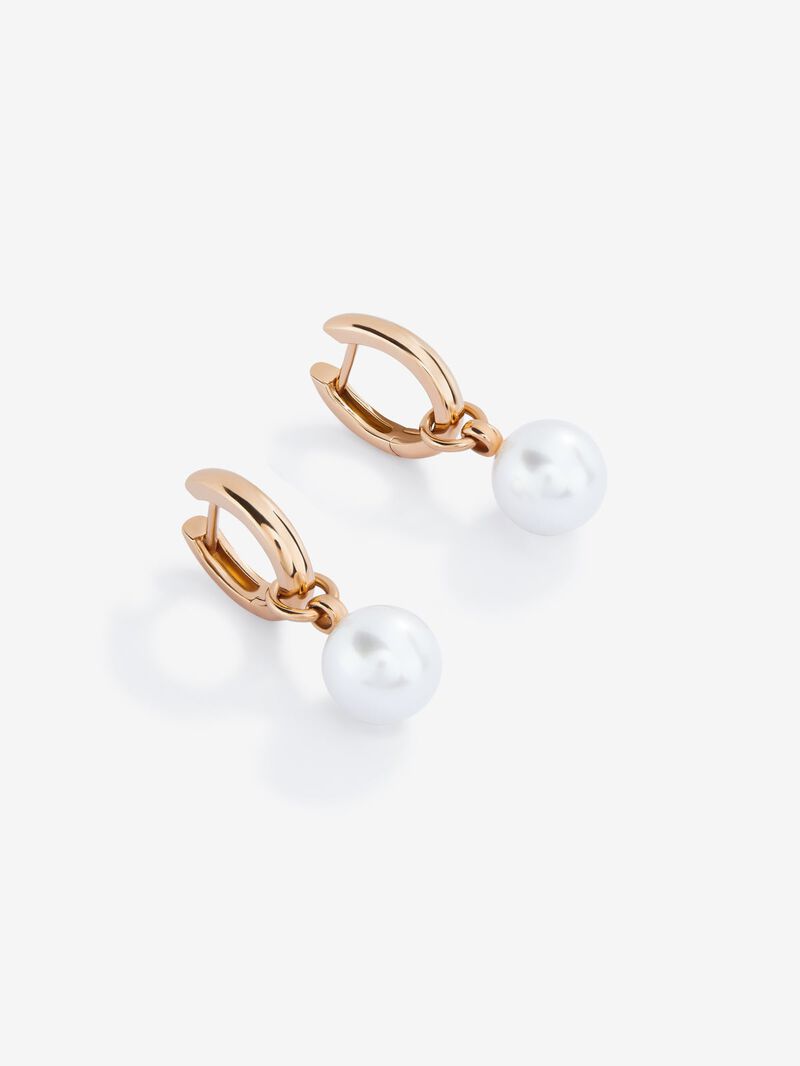 18K rose gold ring pending with 8.5 pearl pearl pendant image number 2