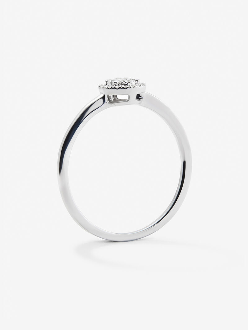 18kt white gold ring with 29 diamonds 0.10 carats image number 4