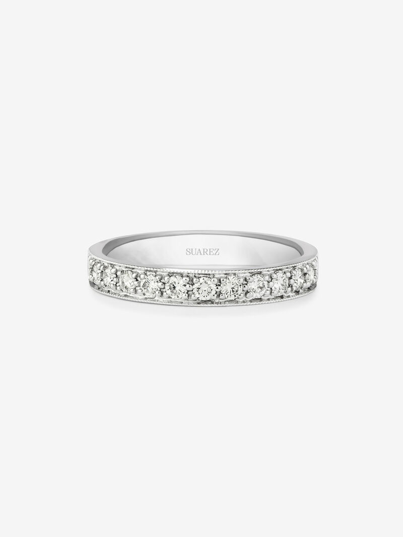 Half ring in 18K white gold with 13 brilliant-cut diamonds with a total of 0.36 cts image number 2