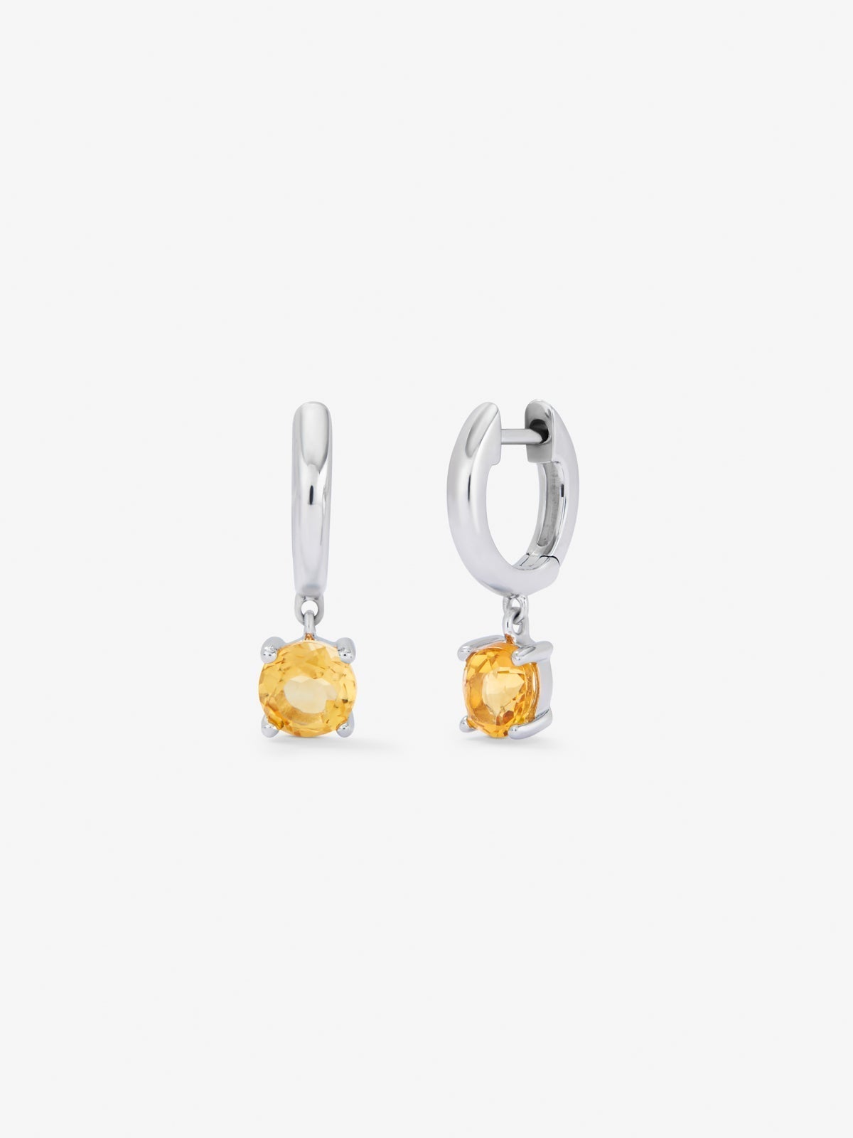 Utopian silver earrings with citrine