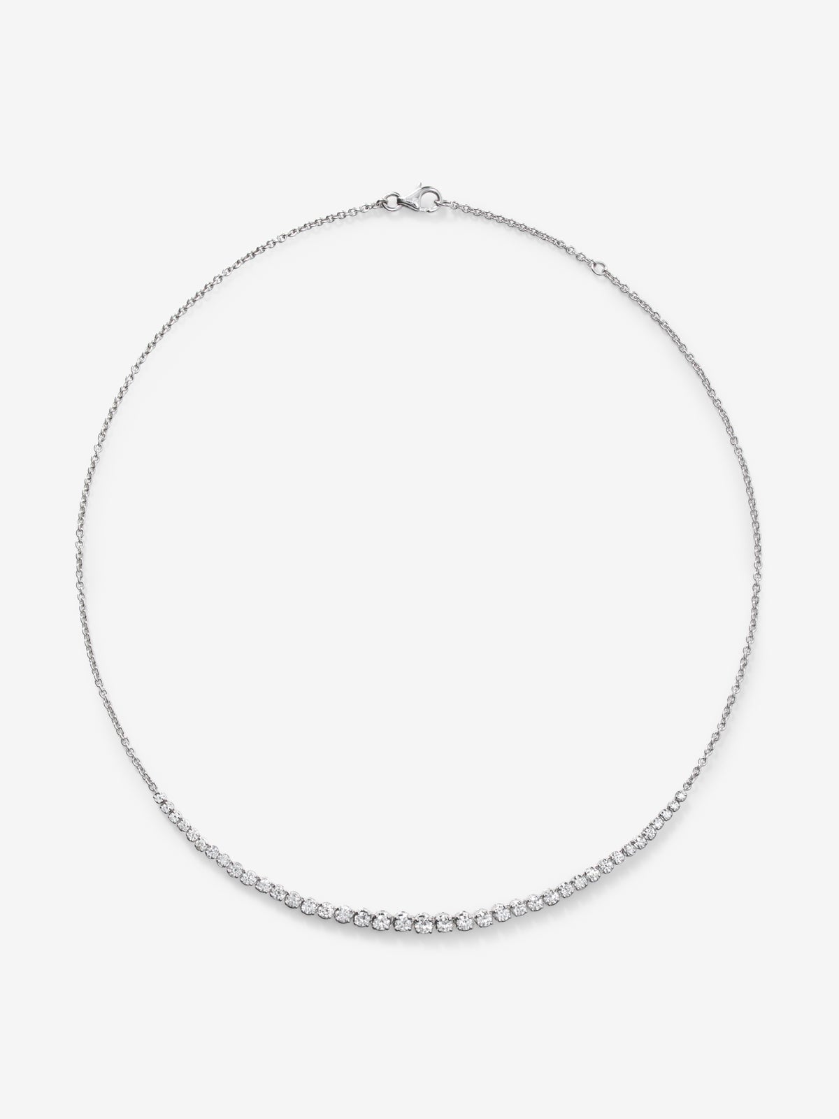 18k white gold necklace with 1.93cts diamonds