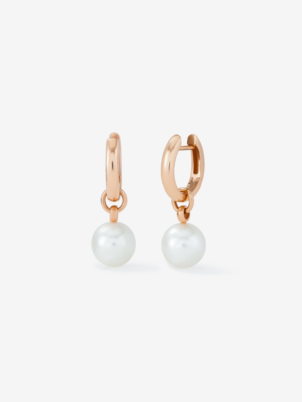 18K rose gold ring pending with 8.5 pearl pearl pendant