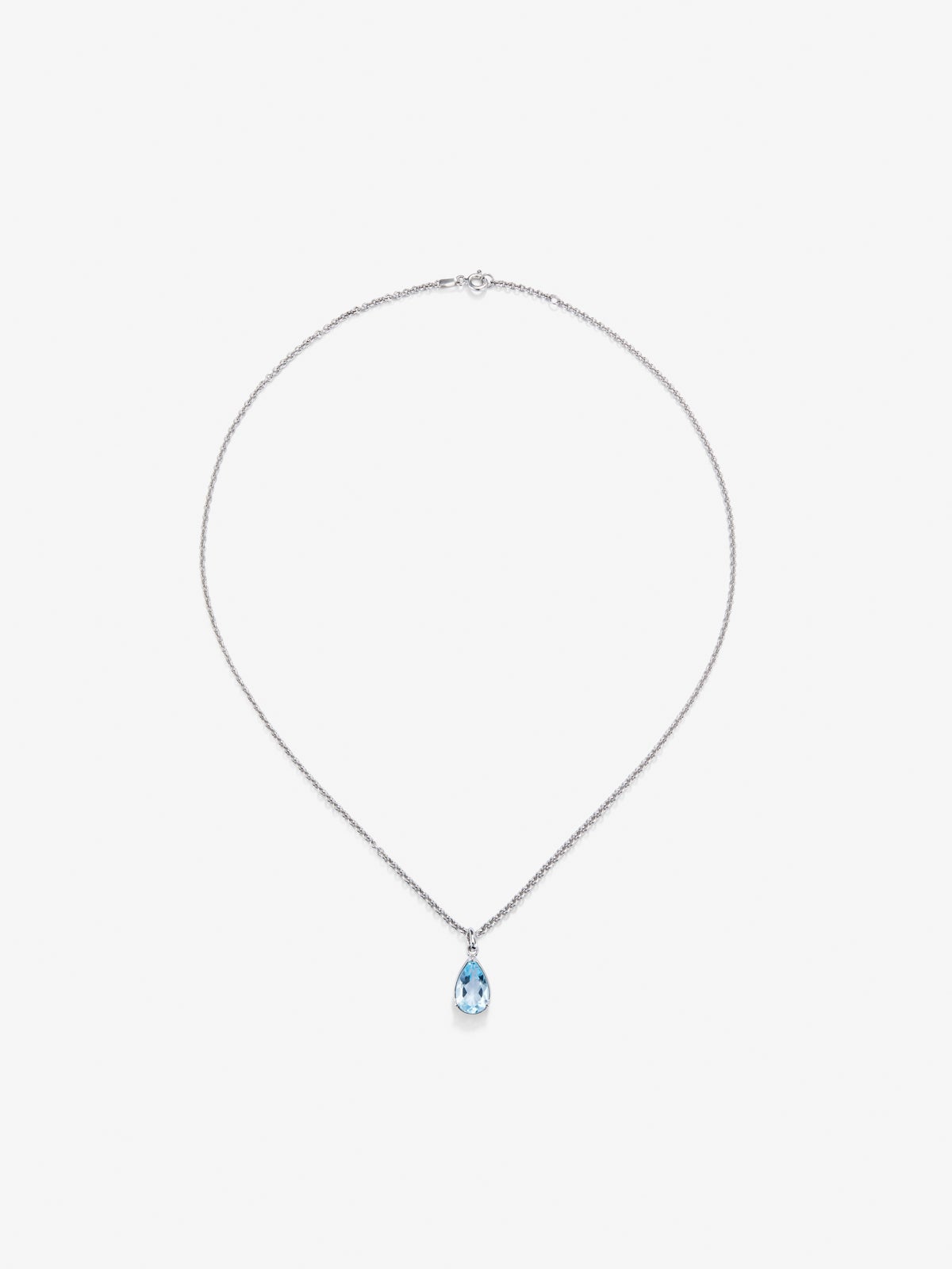 925 Silver chain pendant with topaz