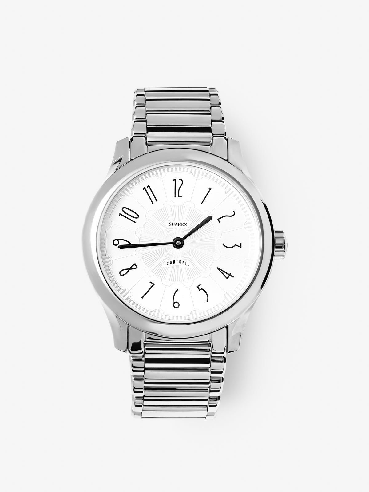 Stainless steel watch with sapphire crystal and quartz movement