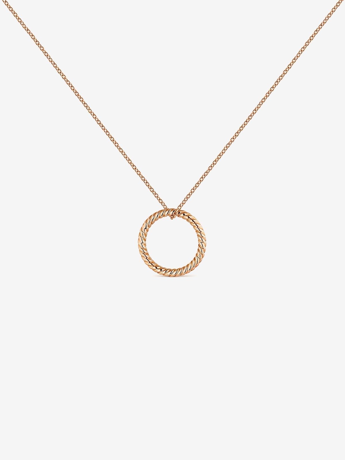 18kt Rose Gold Gallonated Circle Pendant