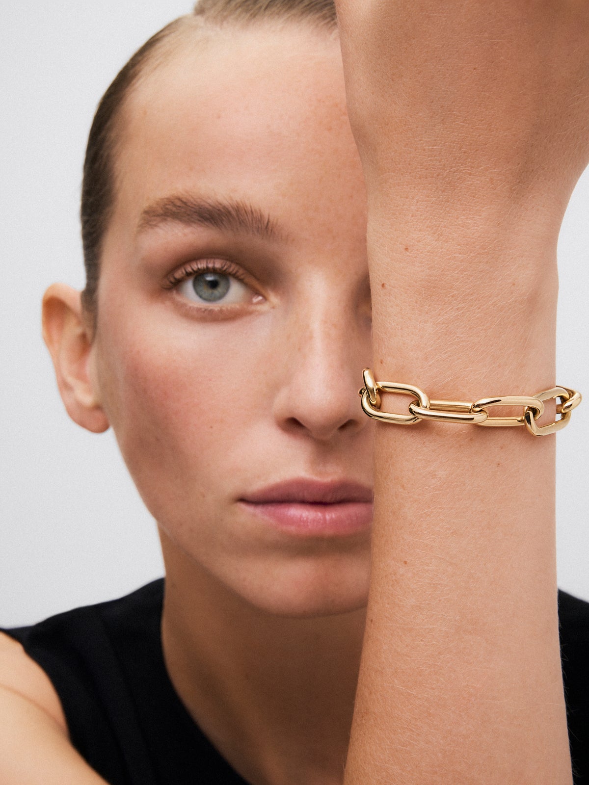 Pulsera eslabones extra grande oro amarillo de 18K