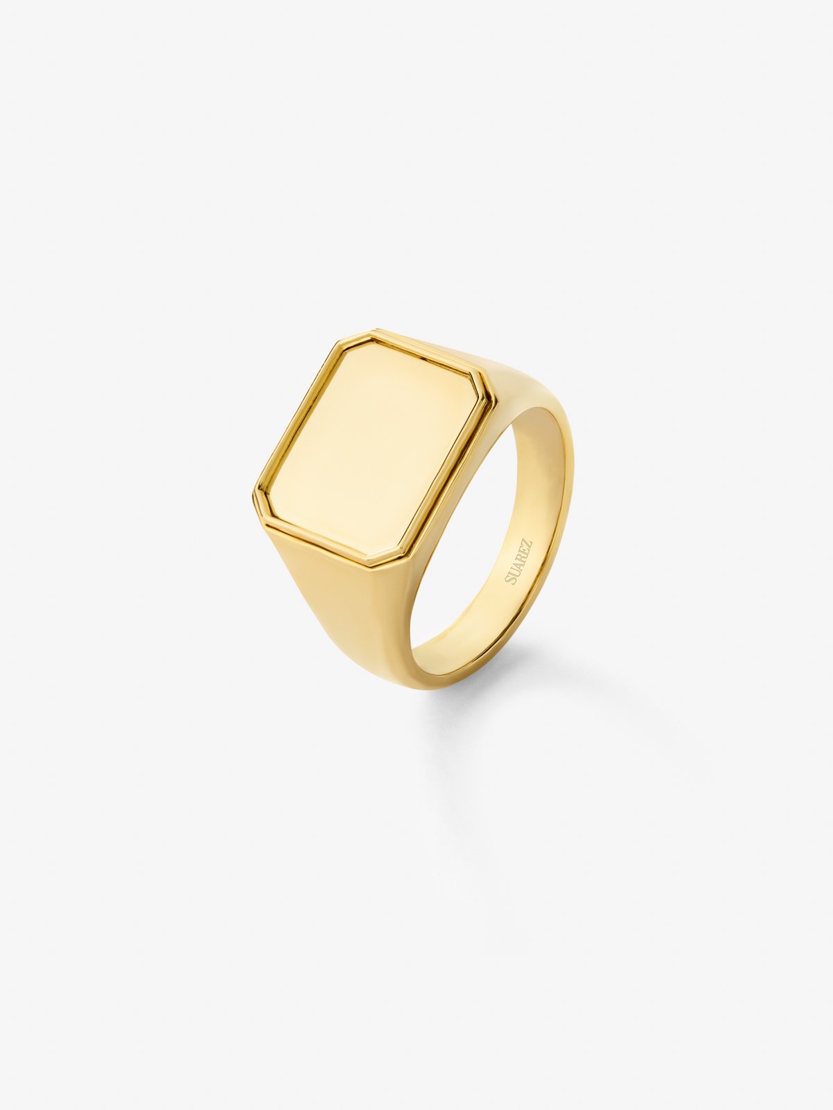 18K Yellow Gold Large Signet Ring