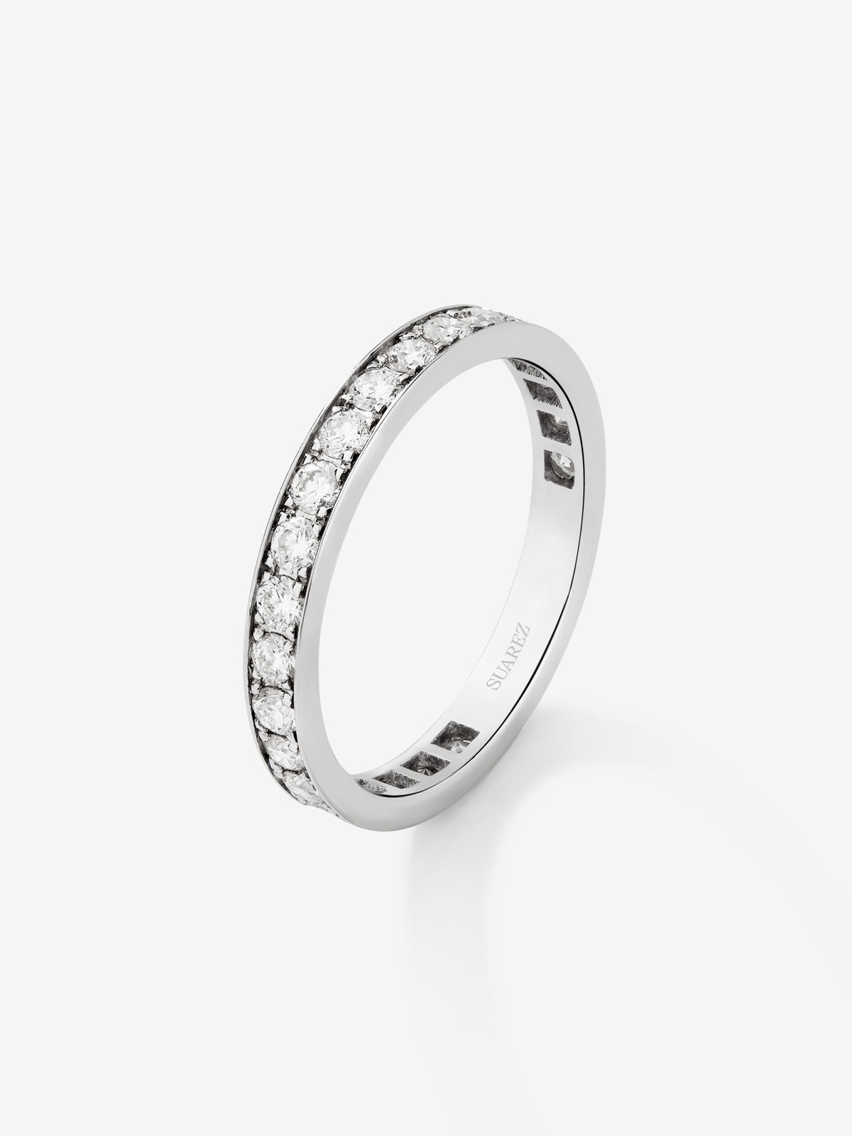 18K White Gold Commitment Alliance ring with diamonds