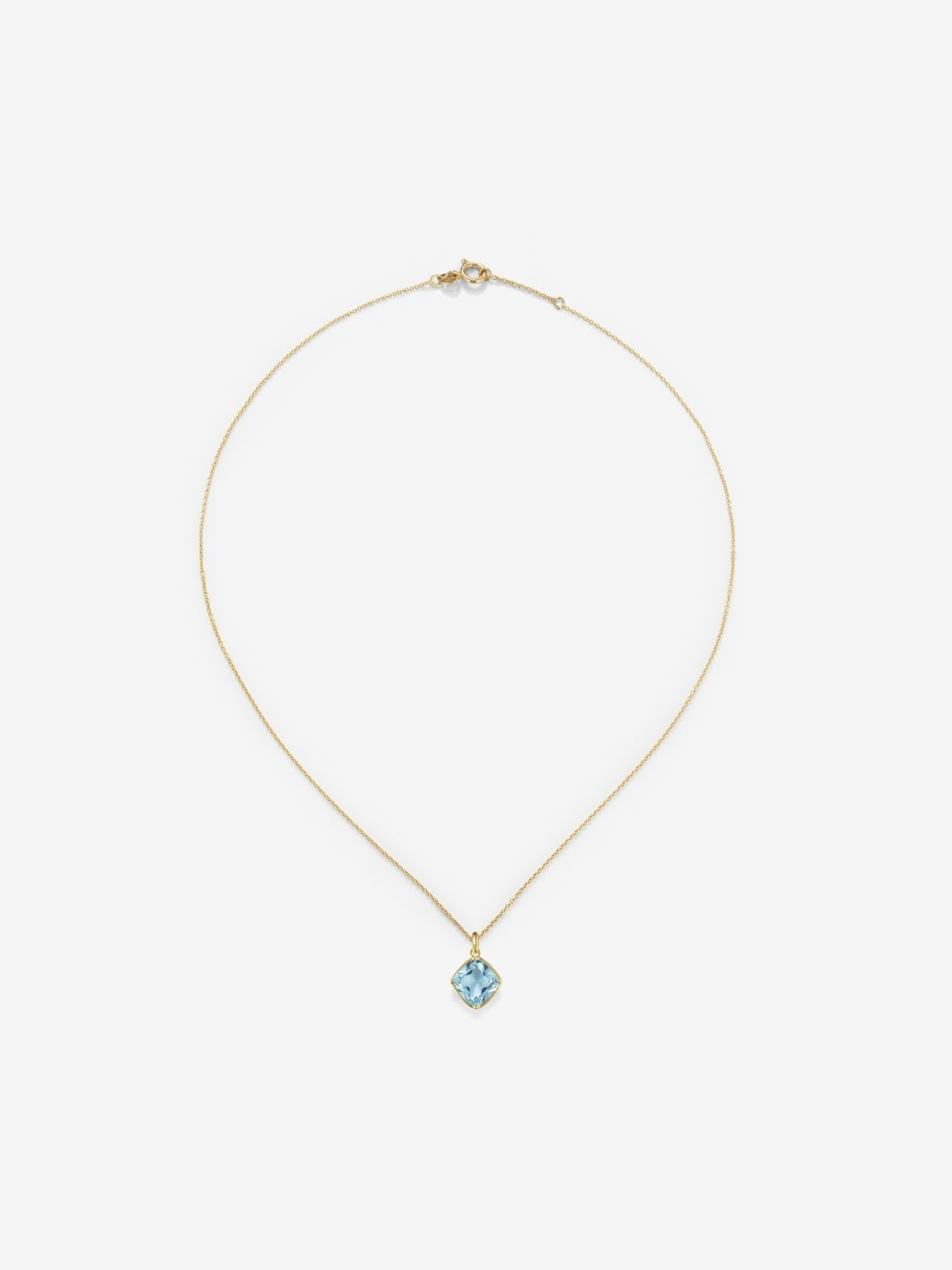 18K Yellow Gold Pendant Chain with Topaz