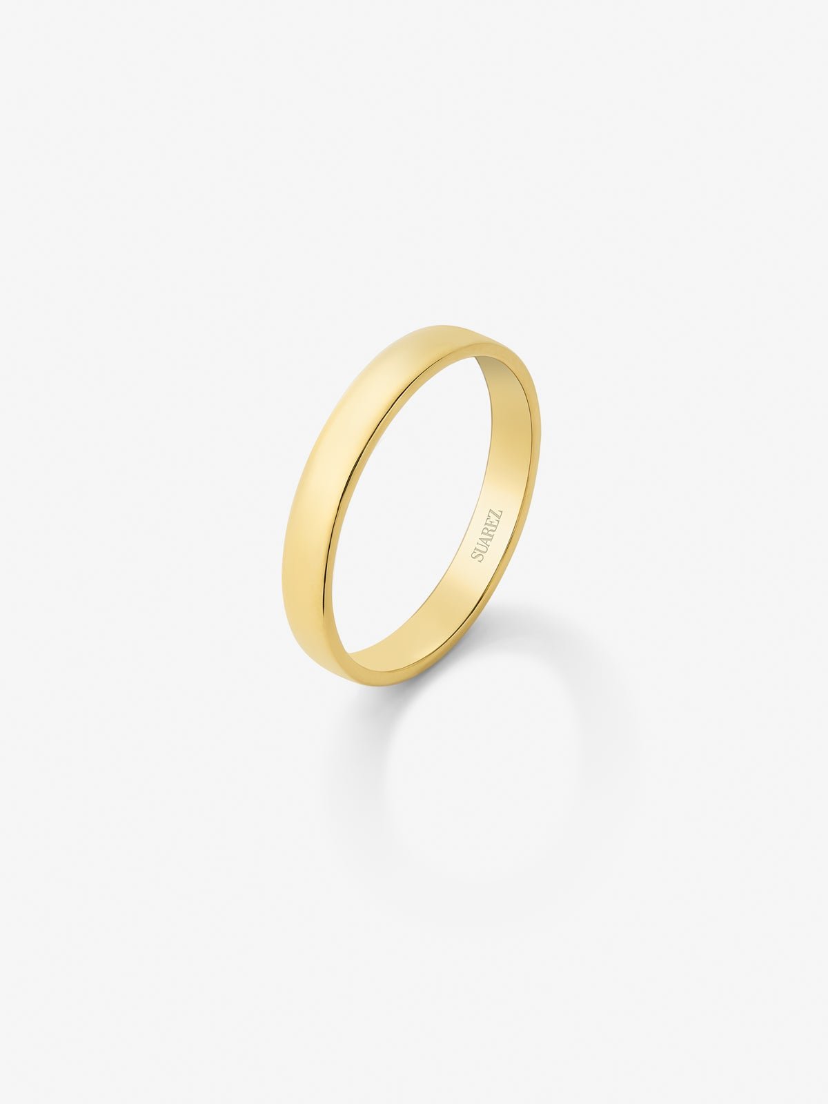 Alianza de boda de oro amarillo de 18K