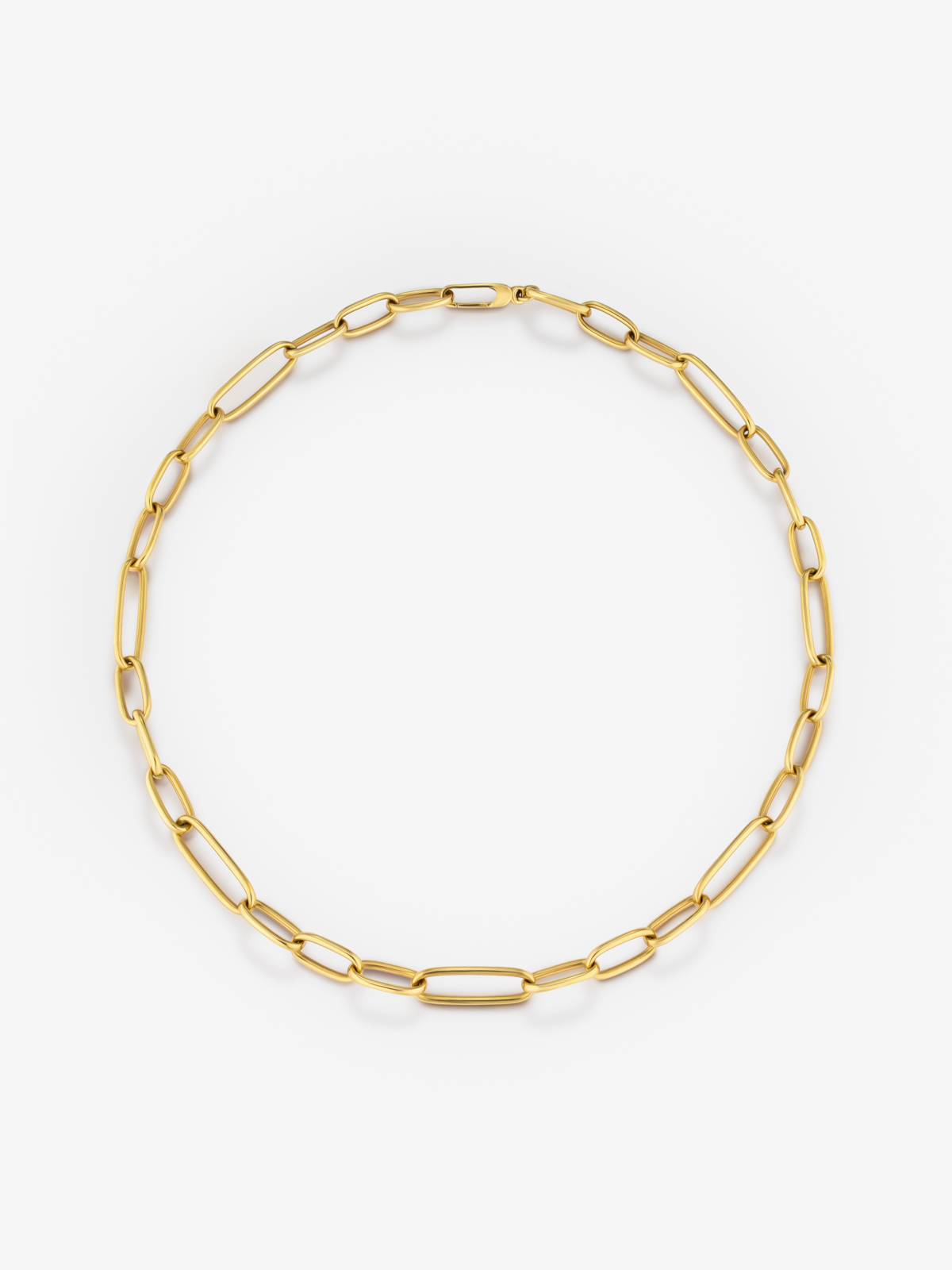 Medium link necklace of 18K yellow gold