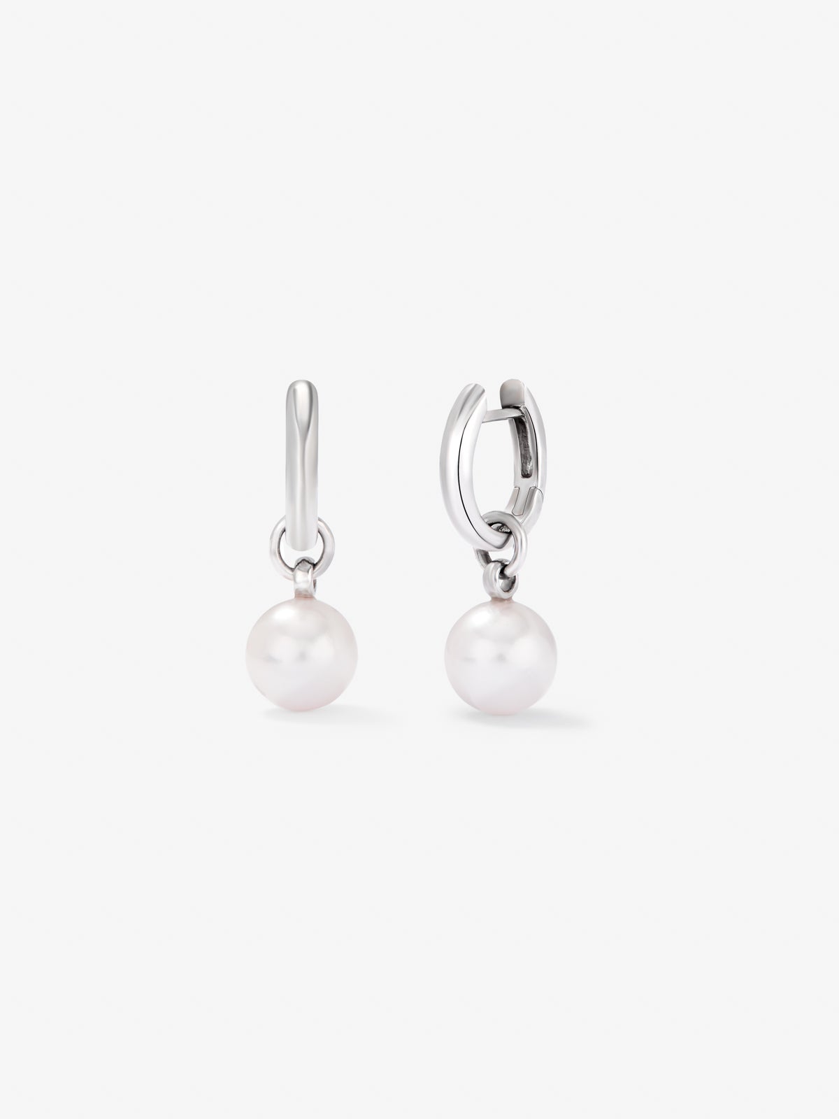 Pendientes de plata 925 con perlas akoya de 8,5 mm