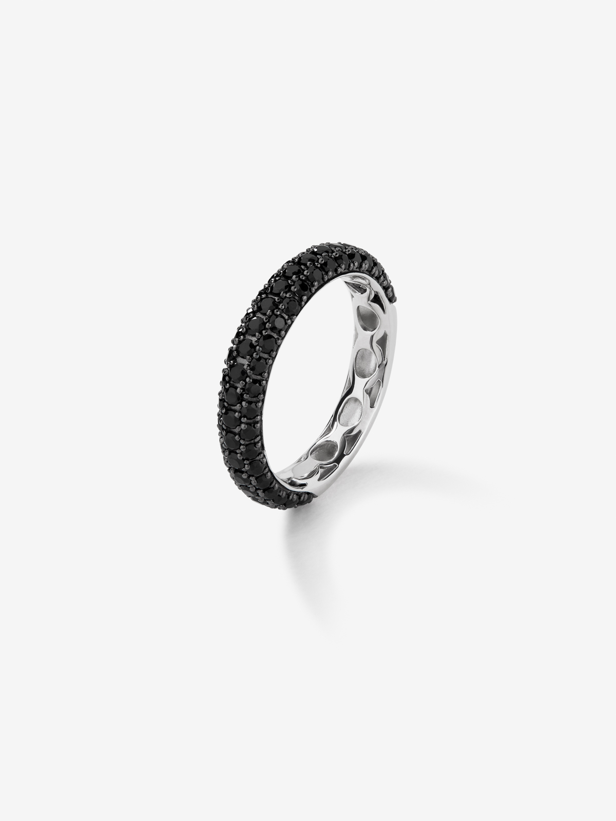 925 Silver Band Ring with Spinel Stones