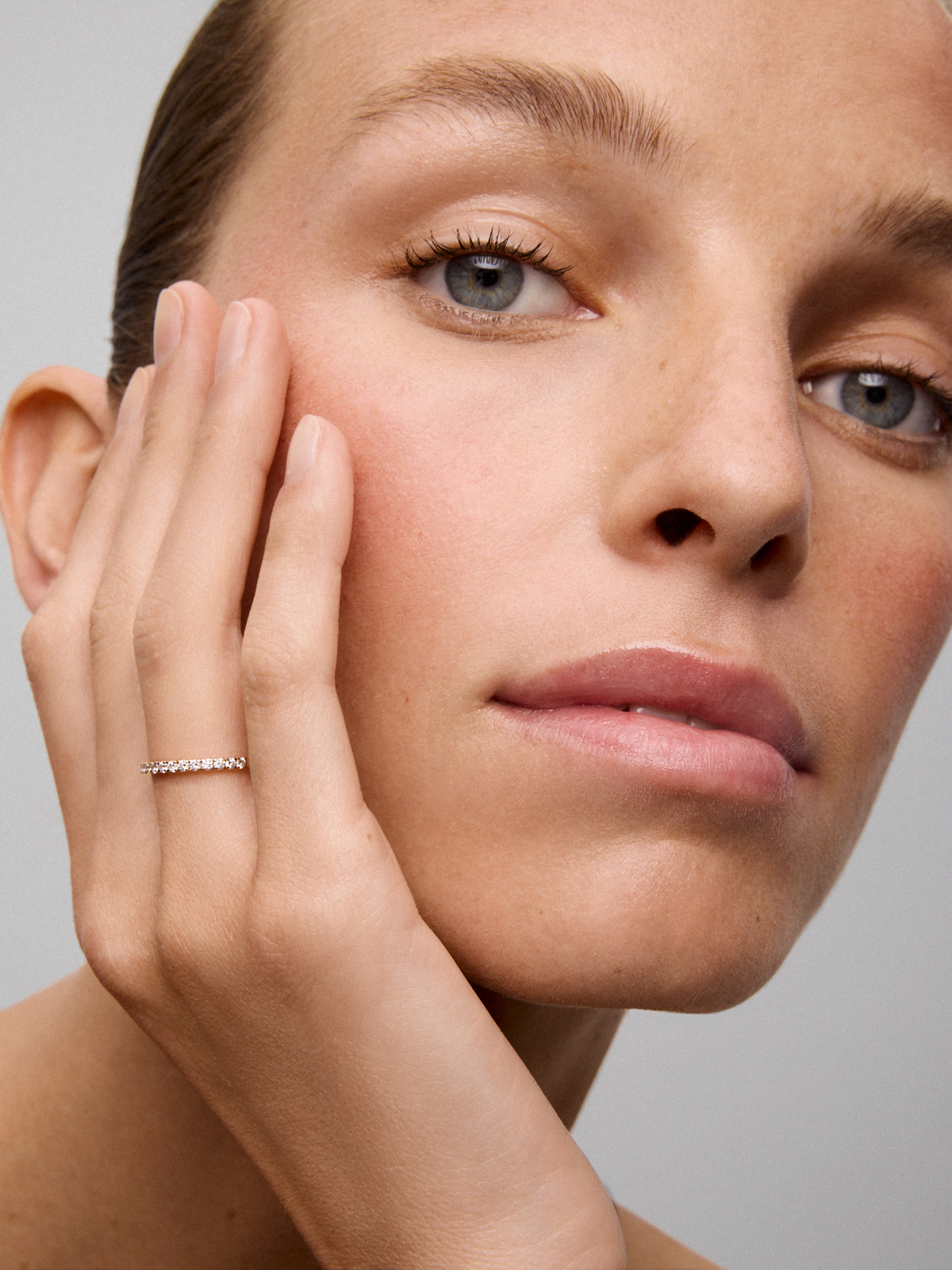 18K rose gold compromise alliance with diamonds