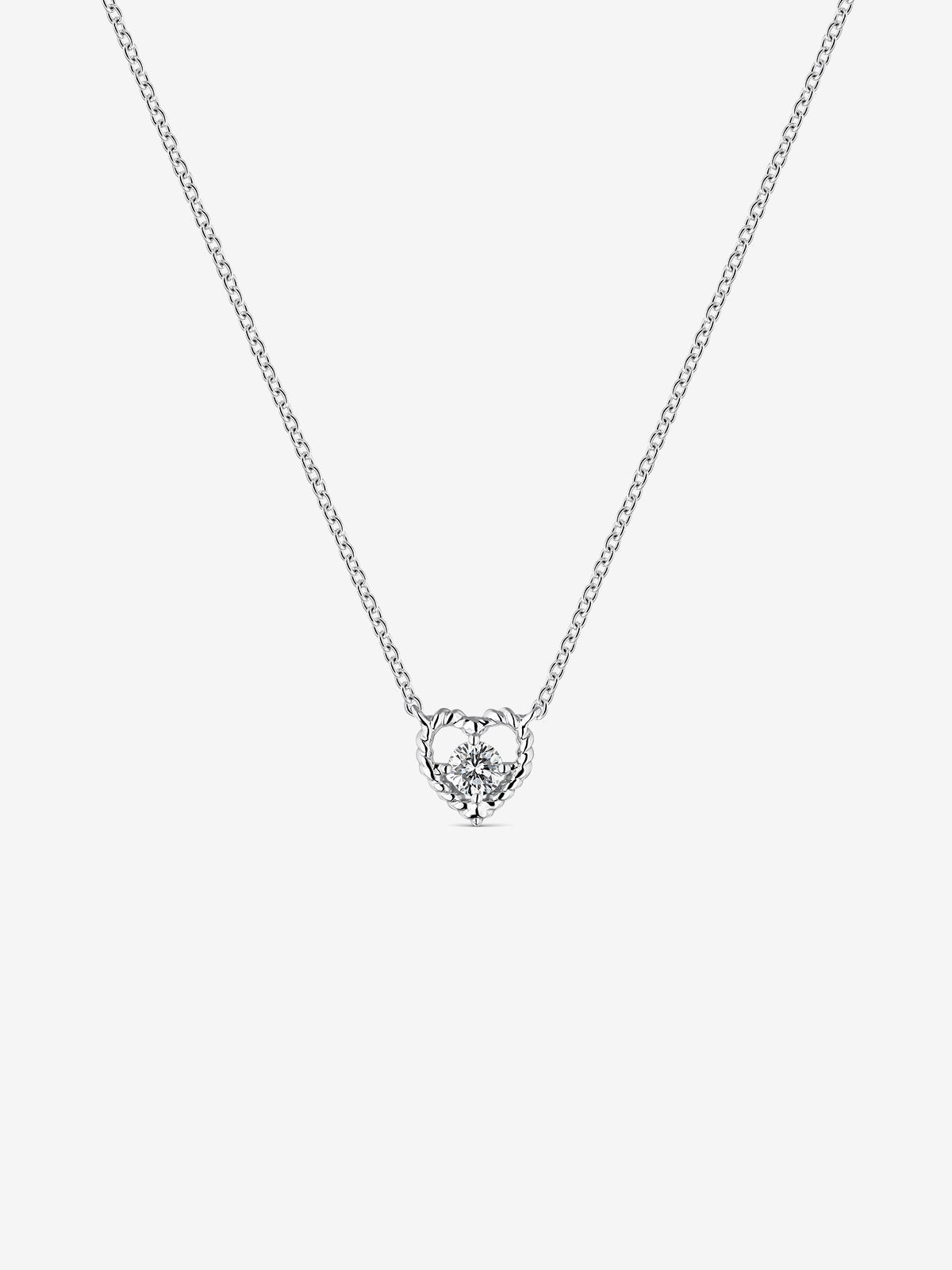 White gold grace pendant with diamond