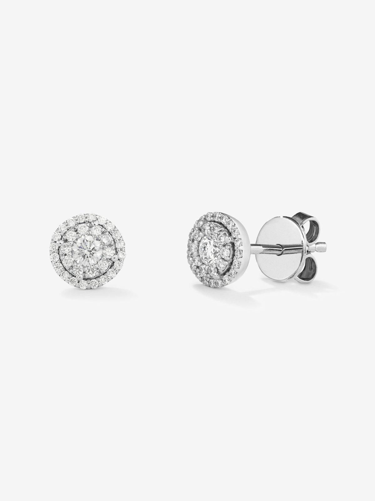 White gold grace earrings with diamond