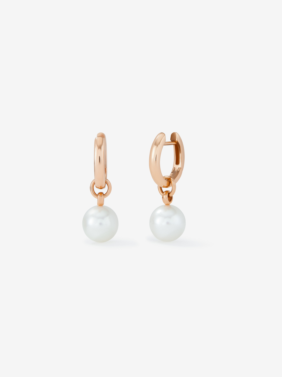 18K rose gold ring pending with 8.5 pearl pearl pendant