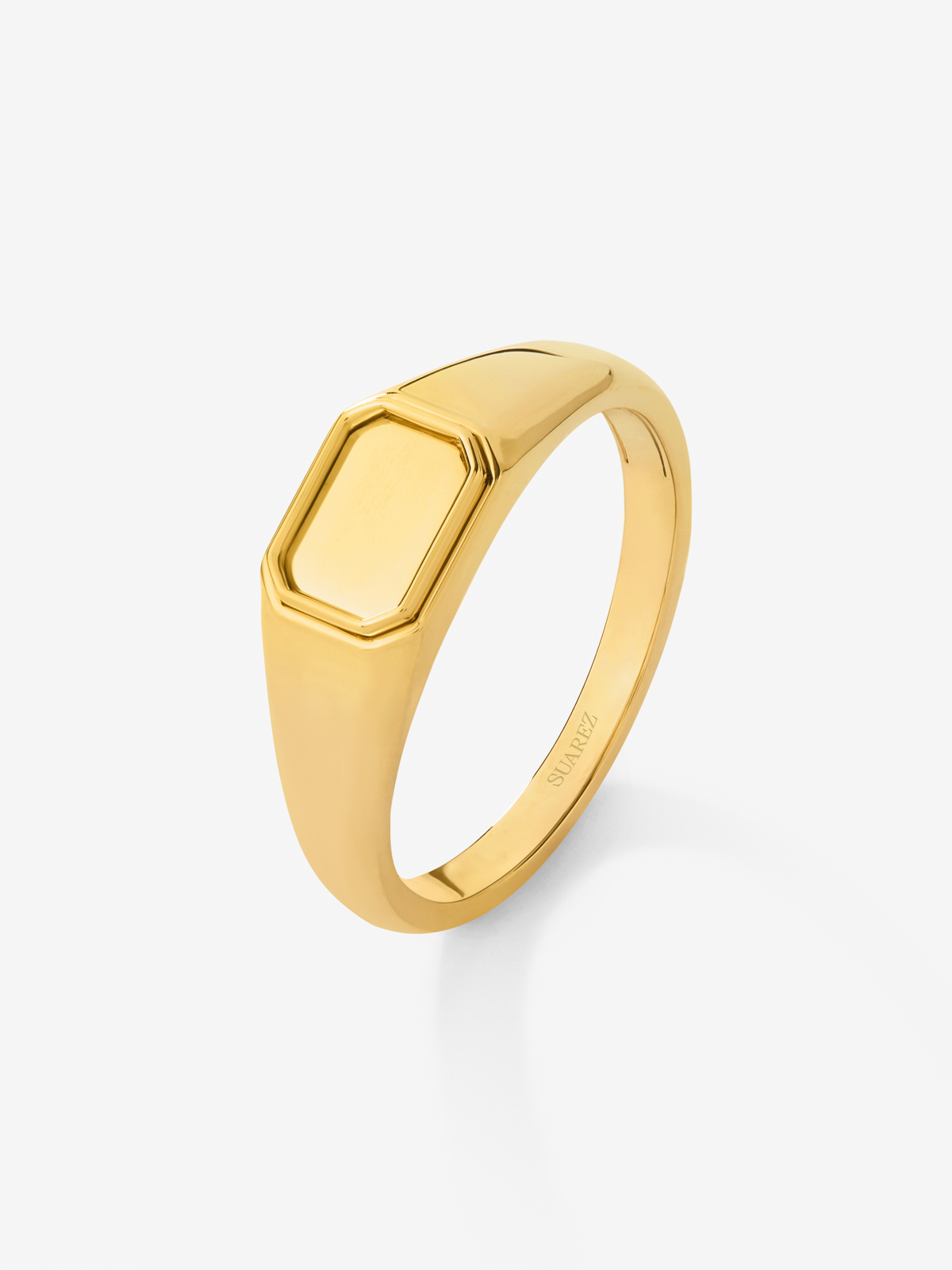 18K Yellow Gold Small Signet Ring