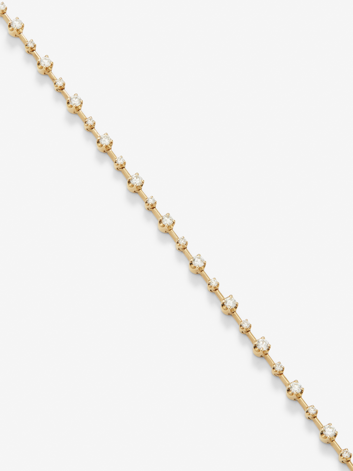 18K Yellow Gold Riviere Choker Necklace with Diamonds