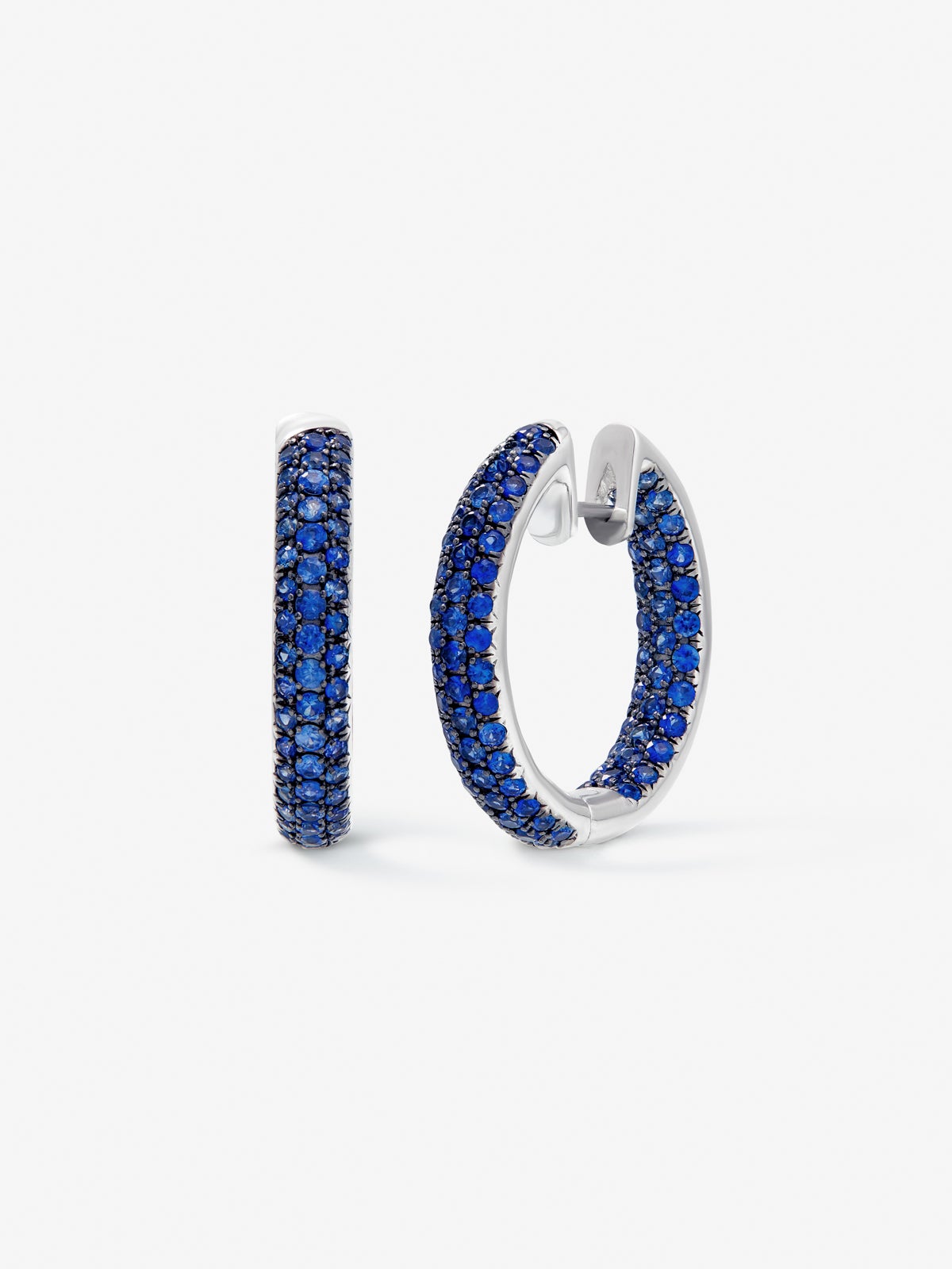 925 silver ring earrings with sapphires