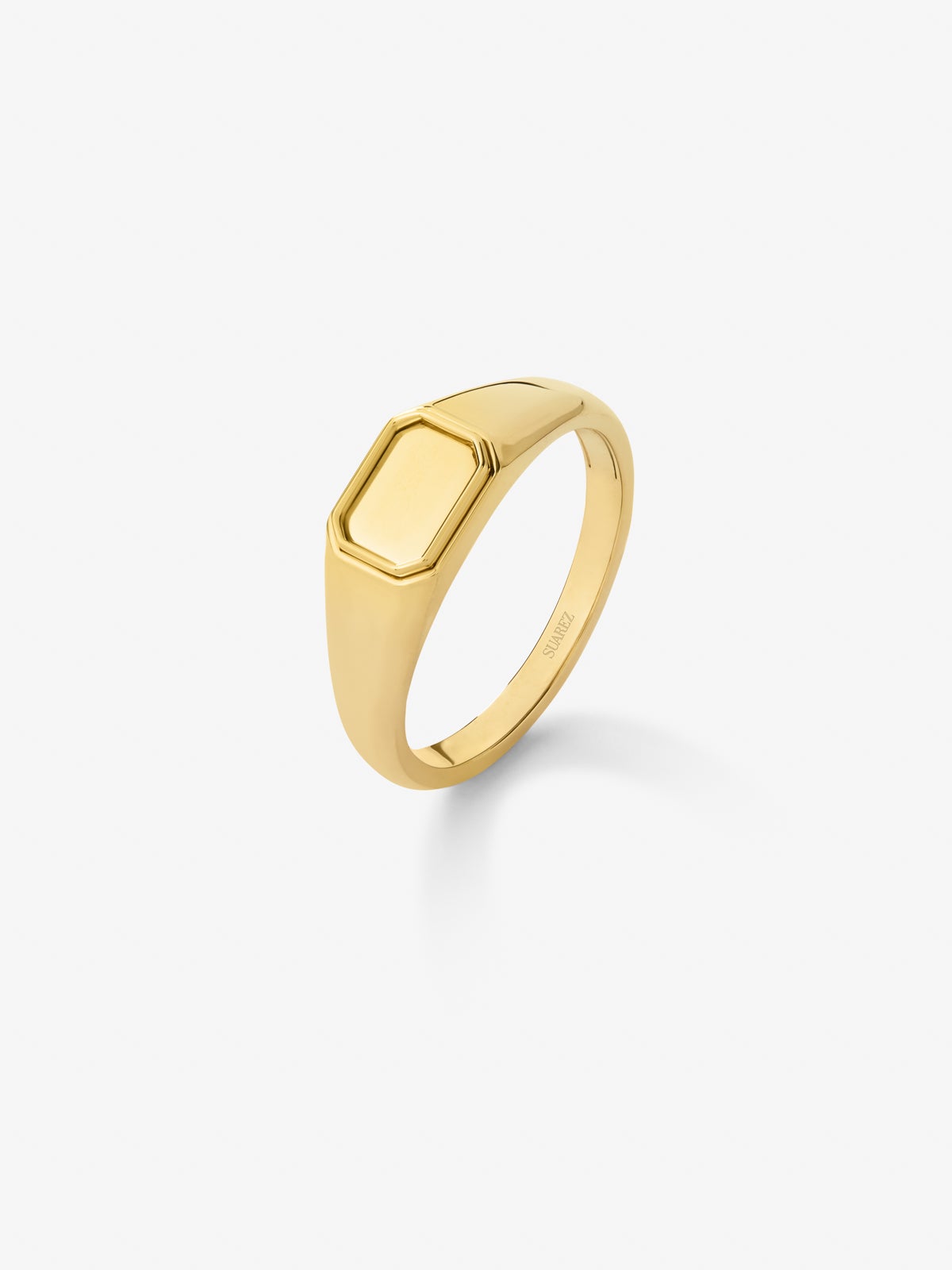 Anillo de sello pequeño de oro amarillo de 18K