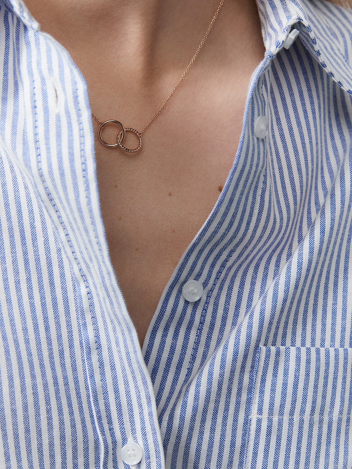 18kt Rose Gold Interlocking Circles Pendant