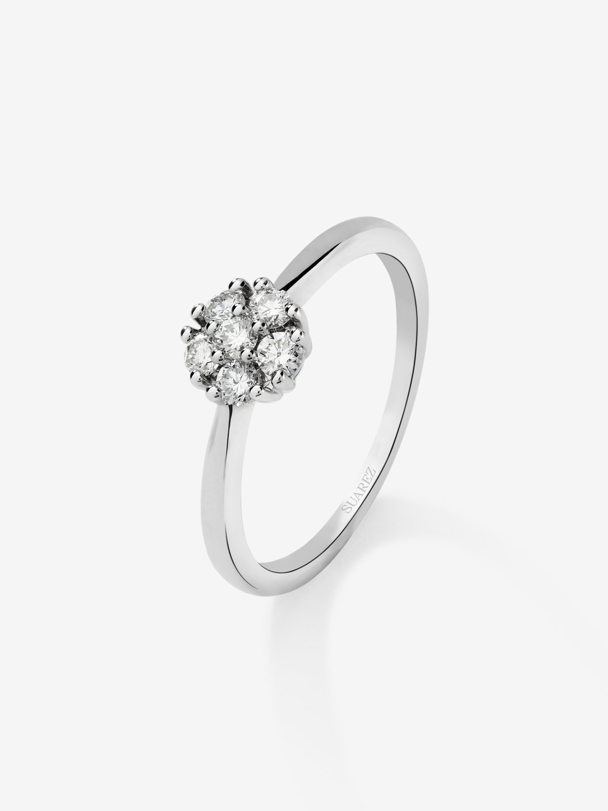 18K White Gold Diamond Pave Ring