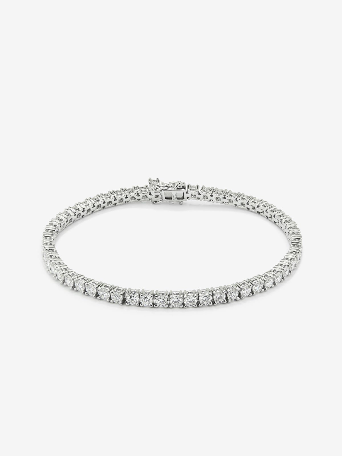 Pulsera riviere de oro blanco de 18K de diamantes