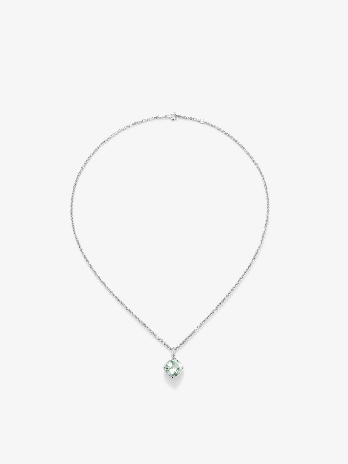 Colgante cadena de plata 925 con amatista verde