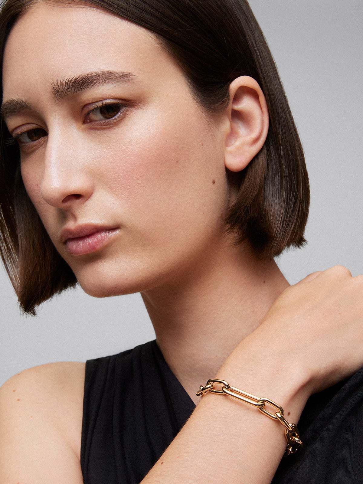 Pulsera eslabones grande oro amarillo de 18K