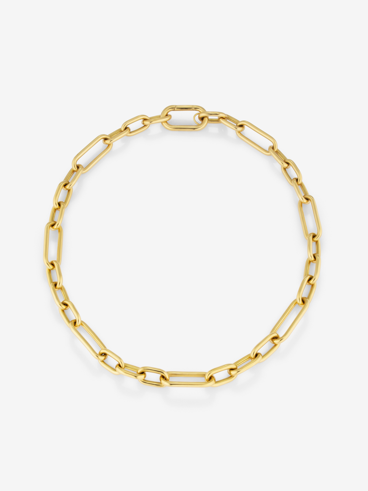 Large 18K yellow gold link necklace