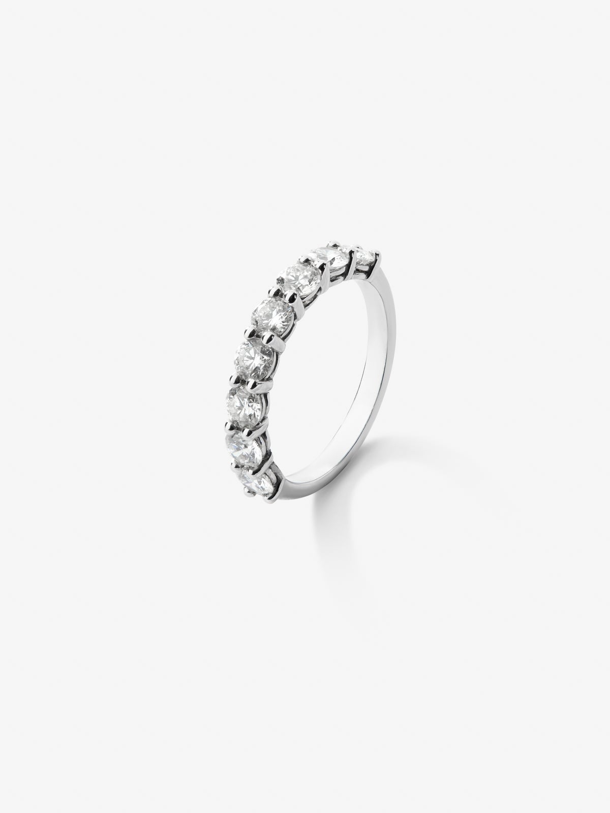 18K White Gold Commitment Alliance ring with diamonds