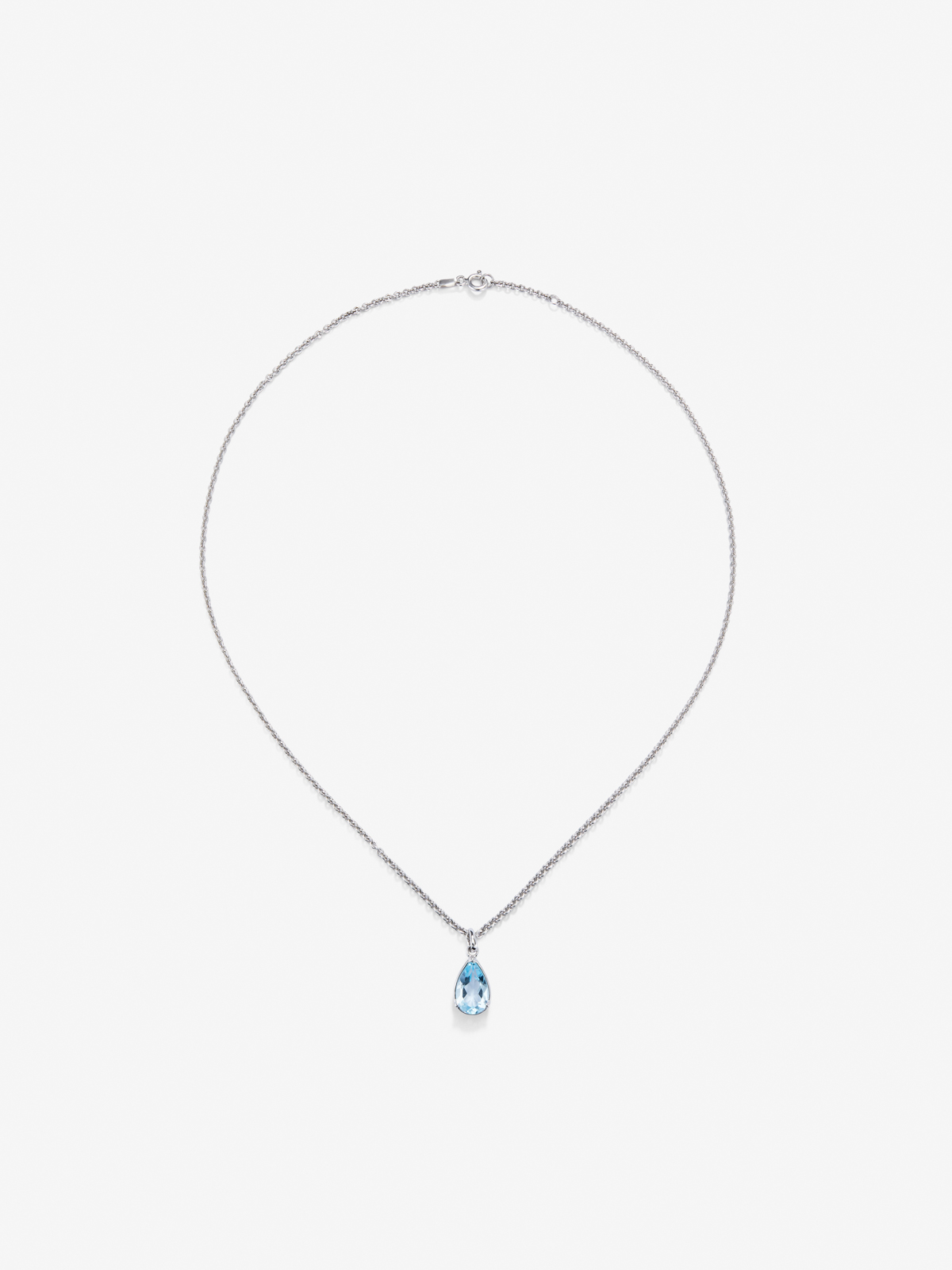 925 Silver chain pendant with topaz