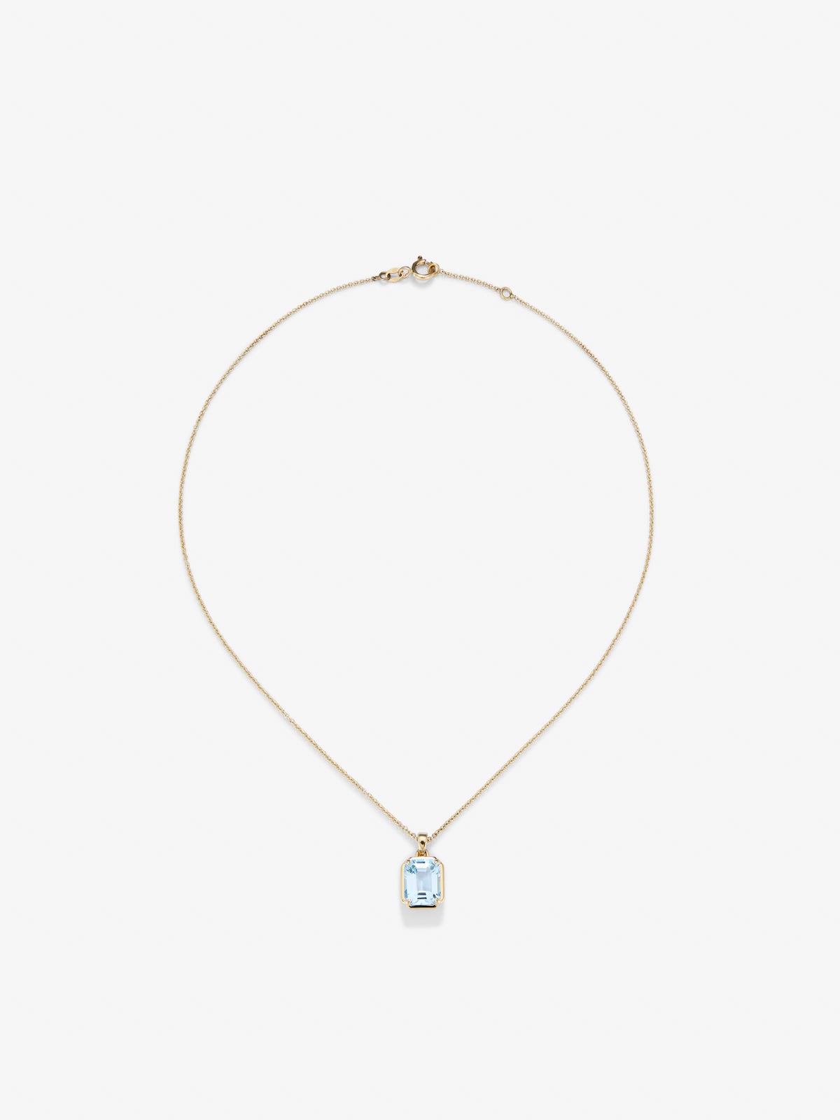 18K yellow gold pendant chain with topaz