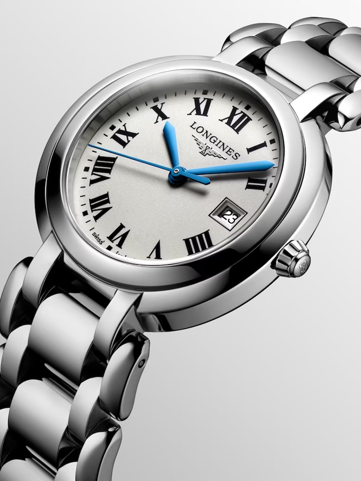 Longines Primaluna stainless steel watch with sapphire crystal and automatic movement